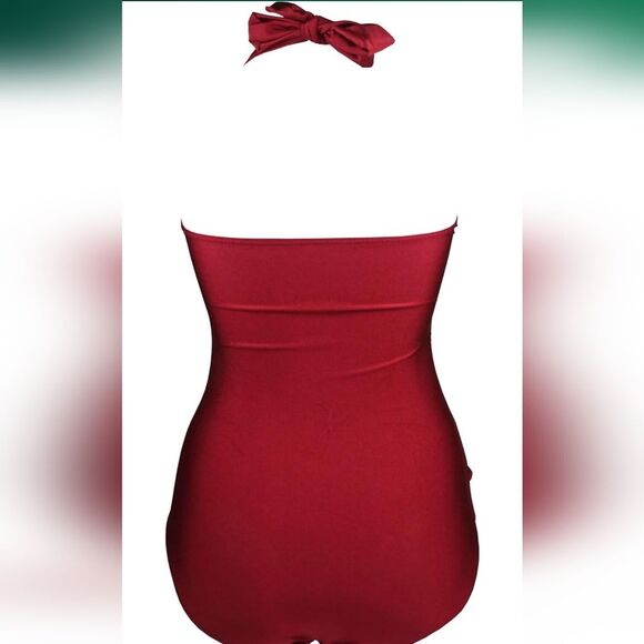 COCOSHIP 50s Elegant Inspired Retro Vintage One Piece Swimsuit Large - Picture 3 of 4